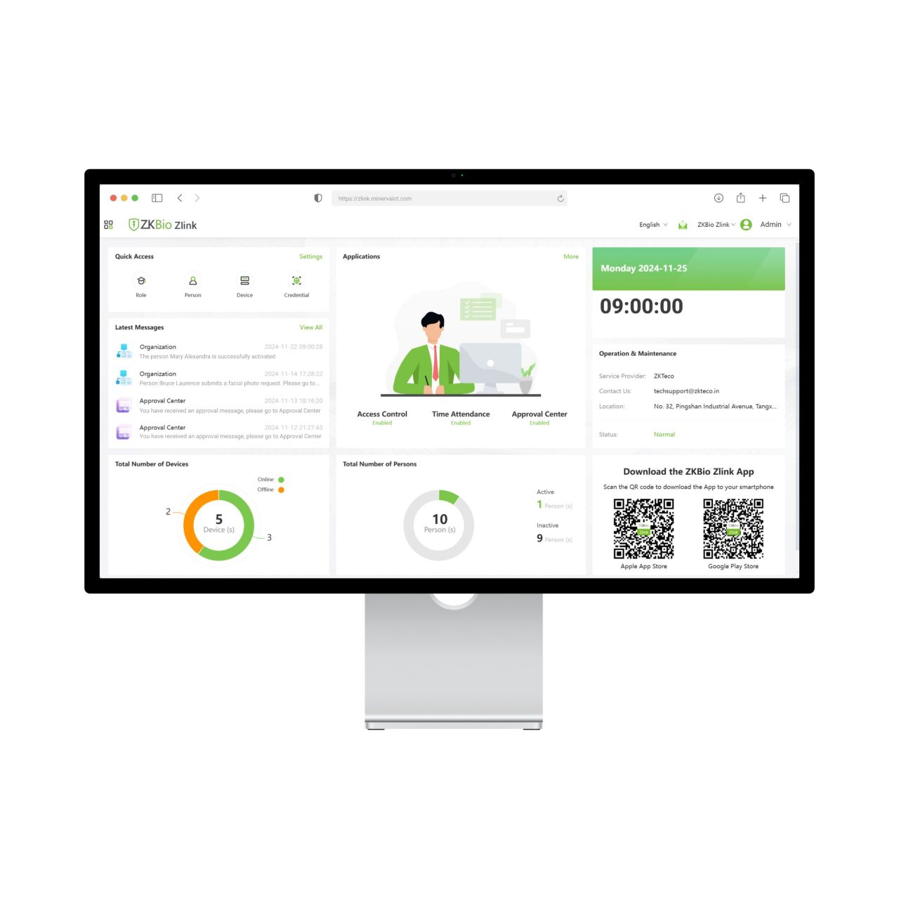 02.20ZKBio20Zlink_Web20Portal_Dashboard.jpg ZKBio Zlink – Image 1